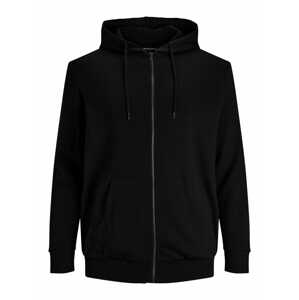 Jack & Jones Plus Tepláková bunda  čierna