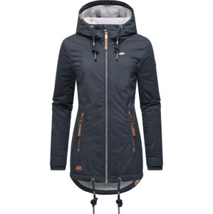 Ragwear Zimná bunda 'Zuzka'  námornícka modrá / hnedá
