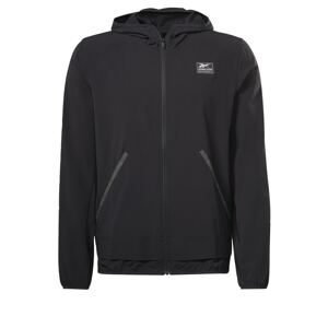 Reebok Športová bunda  sivá / čierna