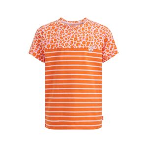WE Fashion Tričko  tmavooranžová / pastelovo ružová / svetloružová