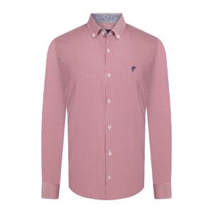 DENIM CULTURE Košeľa 'GRANT'  námornícka modrá / červená / biela