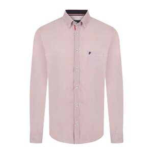 DENIM CULTURE Košeľa 'Adrian'  červená / čierna / biela