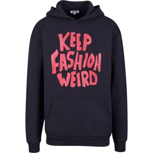 9N1M SENSE Mikina 'Keep Fashion Weird'  grenadínová / čierna