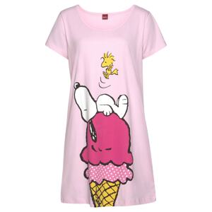 PEANUTS Nočná košieľka  žltá / rosé / tmavoružová / biela