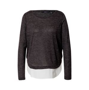 VERO MODA Sveter 'BIRGIT'  tmavosivá / biela