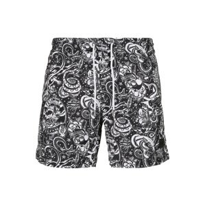 Urban Classics Plavecké šortky  čierna / biela