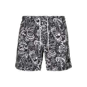 Urban Classics Plavecké šortky  čierna / biela