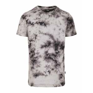 Urban Classics Tričko 'Black Tie Dye Tee'  čierna / biela