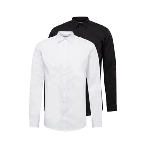 JACK & JONES Biznis košeľa 'Joe'  čierna / biela