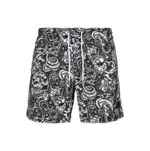 Urban Classics Plavecké šortky  čierna / biela