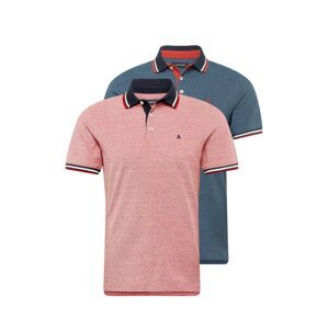 JACK & JONES Tričko 'JJEPaulos'  tmavomodrá / svetločervená / čierna / biela