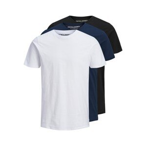 JACK & JONES Tričko  tmavomodrá / čierna / biela