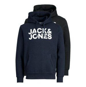 JACK & JONES Mikina 'JJEcorp'  modrá / čierna / biela
