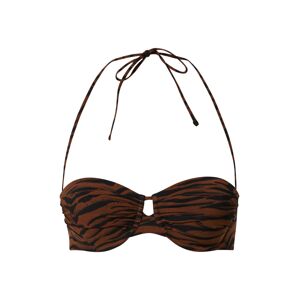 watercult Bikinový top  hnedá / čierna