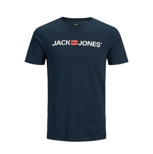 Jack & Jones Plus Tričko  námornícka modrá / melónová / biela