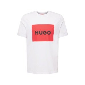 HUGO Tričko 'Dulive222'  červená / čierna / biela
