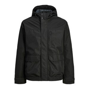JACK & JONES Funkčná bunda 'Hike'  čierna / biela