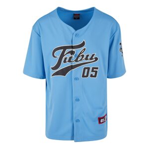 FUBU Košeľa 'Varsity'  krémová / svetlomodrá / červená / čierna