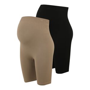 Vero Moda Maternity Legíny 'VMMisa'  svetlohnedá / čierna