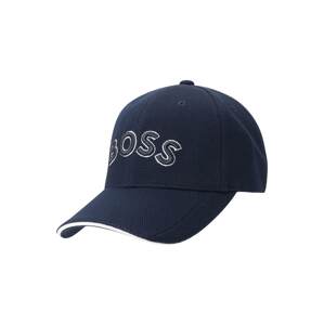 BOSS Čiapka  tmavomodrá / biela