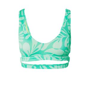 Hurley Športový bikinový top  zelená / mätová / biela
