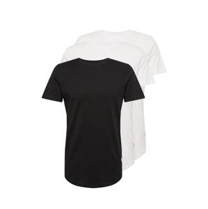 JACK & JONES Tričko 'JJENoa'  čierna / biela