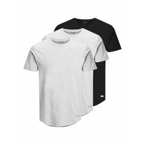 JACK & JONES Tričko 'JJENoa'  čierna / biela