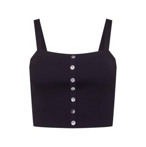 ABOUT YOU Curvy Vyšívaný top 'Luana'  čierna