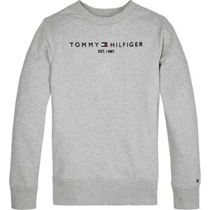TOMMY HILFIGER Mikina  tmavomodrá / sivá melírovaná / červená / biela