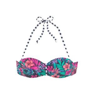 VENICE BEACH Bikinový top  tmavomodrá / zelená / fialová / ružová