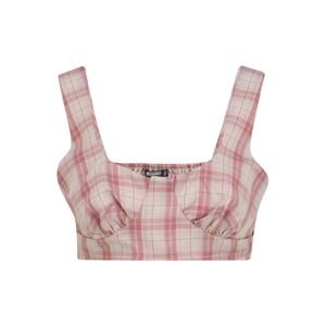Missguided Petite Top  svetlomodrá / rosé / staroružová / svetloružová