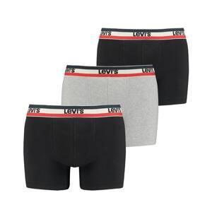 LEVI'S ® Boxerky  sivá melírovaná / červená / čierna / biela