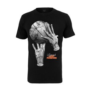 Mister Tee Tričko 'Ballin Hands'  sivá / svetlooranžová / čierna