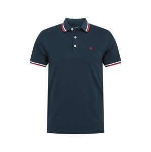 JACK & JONES Tričko 'JJEPaulos'  tmavomodrá / červená / biela