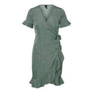 VERO MODA Šaty 'VMHenna'  tmavozelená / biela