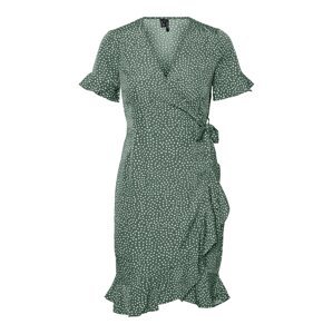 VERO MODA Šaty 'VMHenna'  tmavozelená / biela