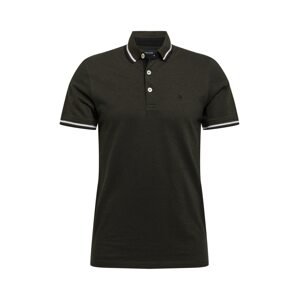 JACK & JONES Tričko 'JJEPaulos'  tmavosivá / biela
