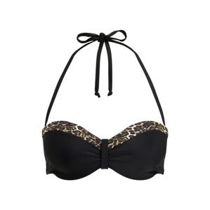 LASCANA Bikinový top 'Adele'  tmelová / hnedá / tmavohnedá / čierna
