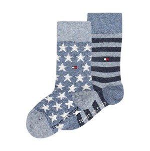 TOMMY HILFIGER Ponožky  modrosivá / svetlomodrá / biela