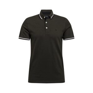 JACK & JONES Tričko 'JJEPaulos'  tmavosivá / biela