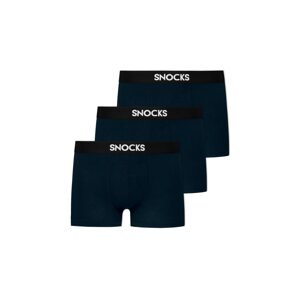 SNOCKS Boxerky  tmavomodrá / čierna / biela