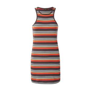 Superdry Šaty  hnedá / oranžová / červená / biela