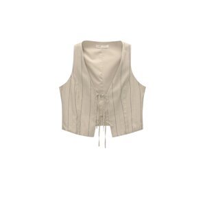 Pull&Bear Vesta k obleku  béžová / námornícka modrá / svetlomodrá
