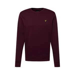 Lyle & Scott Mikina  žltá / burgundská / čierna