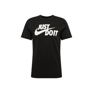Nike Sportswear Tričko 'Swoosh'  čierna / biela