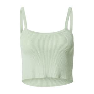 Missguided Vyšívaný top  svetlozelená