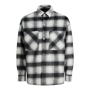 JACK & JONES Prechodná bunda 'Cane'  antracitová / sivá melírovaná / prírodná biela