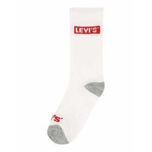 LEVI'S ® Ponožky  sivá melírovaná / červená / biela