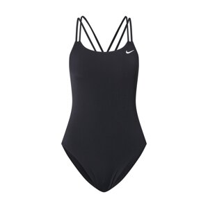 Nike Swim Športové jednodielne plavky  čierna / biela