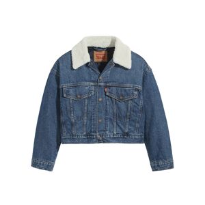LEVI'S ® Prechodná bunda 'Cropped Loose Sherpa'  modrá / biela